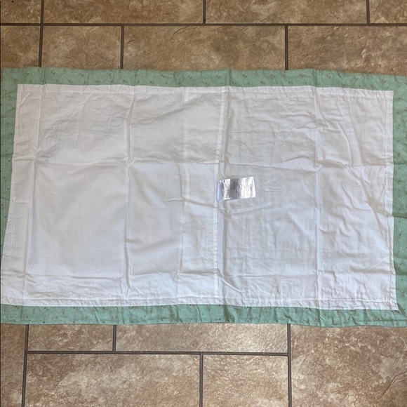 Vintage Rosevilla Pink and Green King Size Patchwork Pillow Sham - Picture 4 of 7